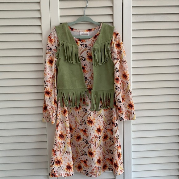 Honeydew USA Other - Sunflower dress and  green vest.